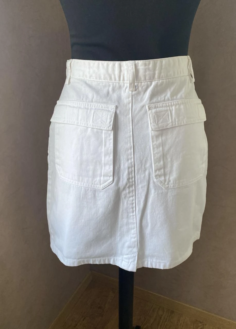Witte ETAM rechte rok van 100% katoen T36 – Cargo chic stijl & hoge taille – photo 4